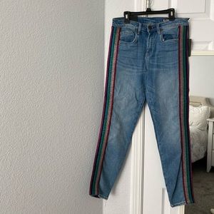 NWT BlankNYC The Bond Rainbow Striped